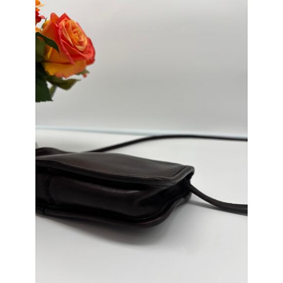 Vtg Old Coach east west brown leather zipper pouch 1979 #142-0321 Made in NYC - Picture 7 of 8